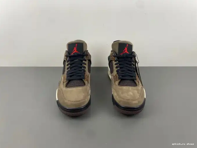 Rep Retro Jordan 4 Scott Air Travis AJ4-882335 x Brown TS 0417